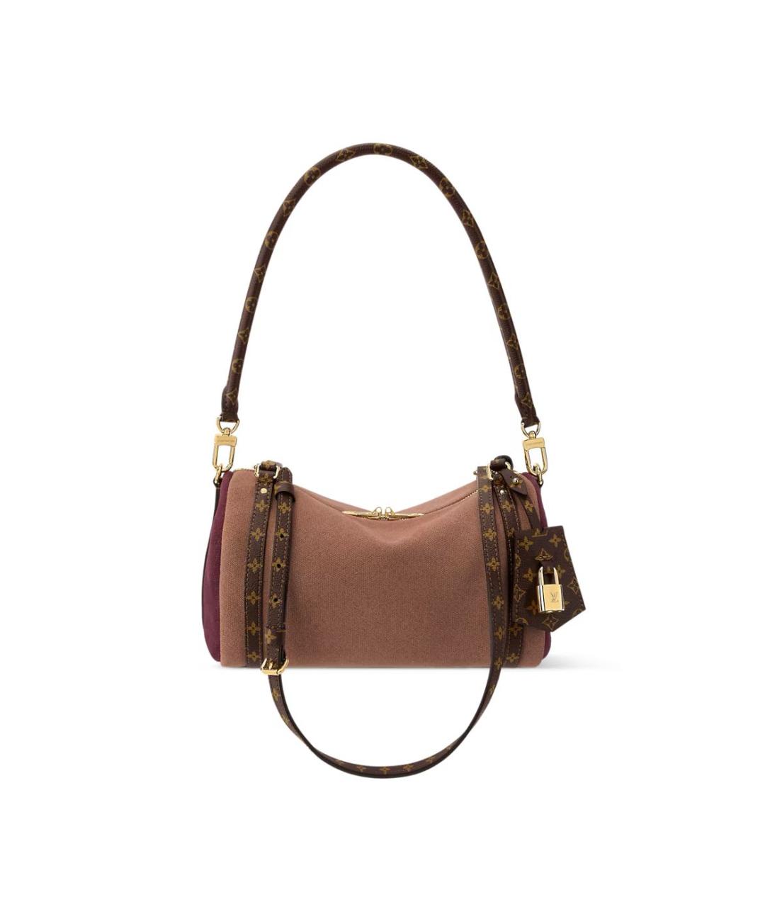 LOUIS VUITTON Коричневая кожаная сумка с короткими ручками, фото 6