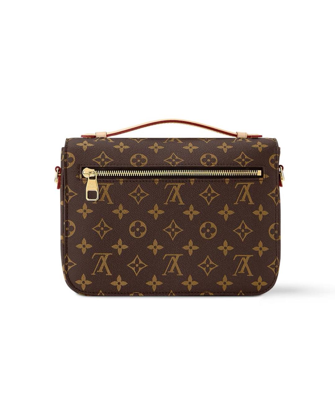 LOUIS VUITTON Коричневая кожаная сумка через плечо, фото 3