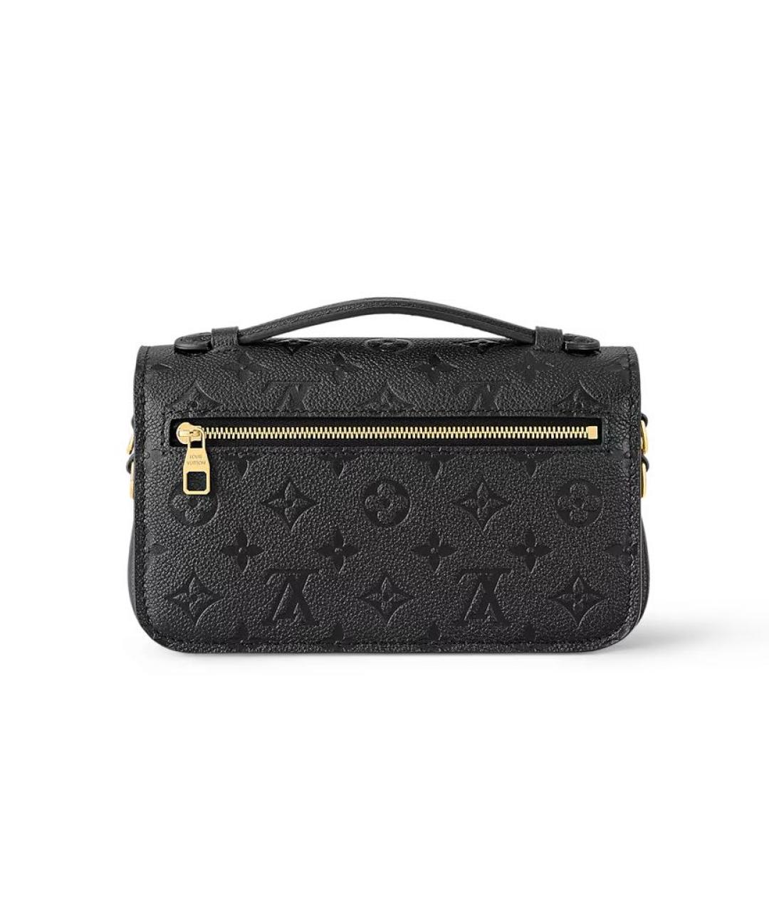 LOUIS VUITTON Черная кожаная сумка через плечо, фото 3