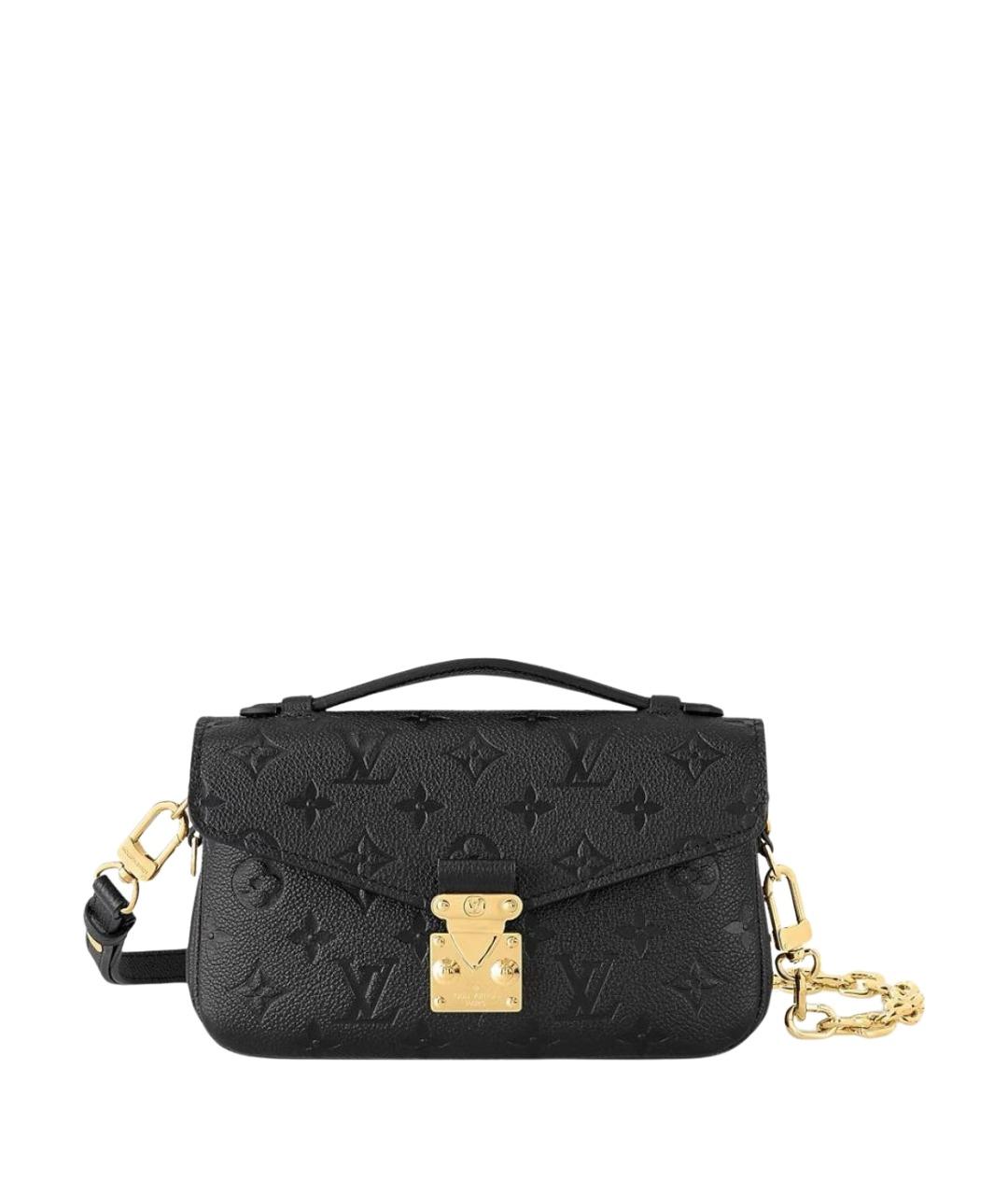 LOUIS VUITTON Черная кожаная сумка через плечо, фото 1