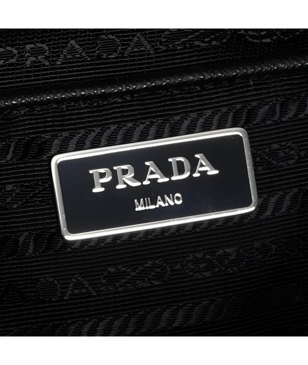 PRADA Черная нейлоновая сумка тоут, фото 5