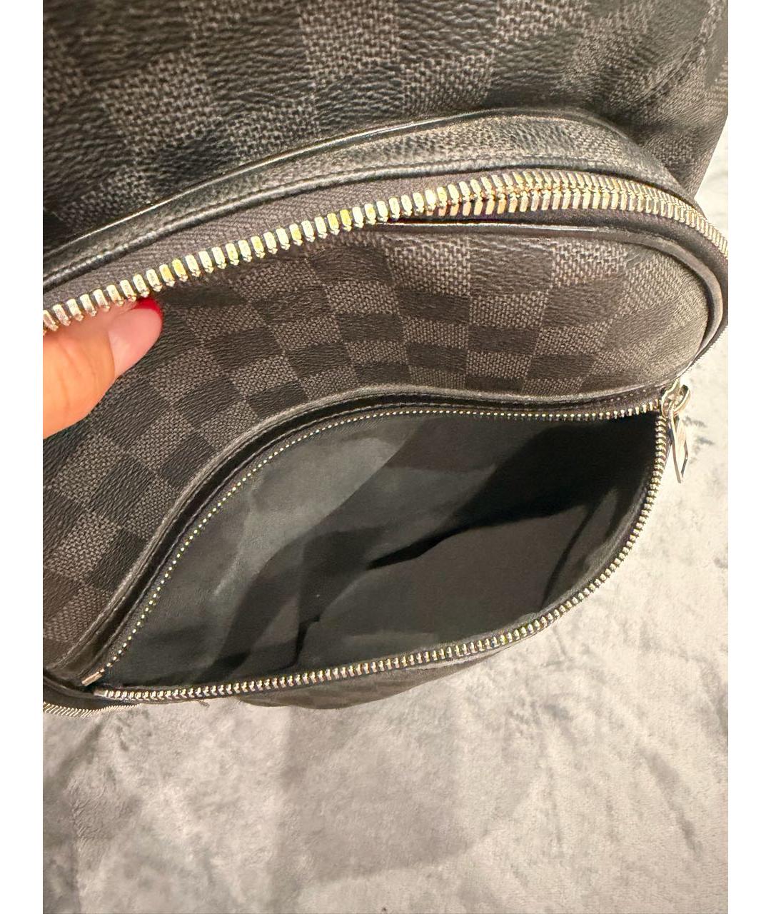 LOUIS VUITTON Черный рюкзак из канвы, фото 7
