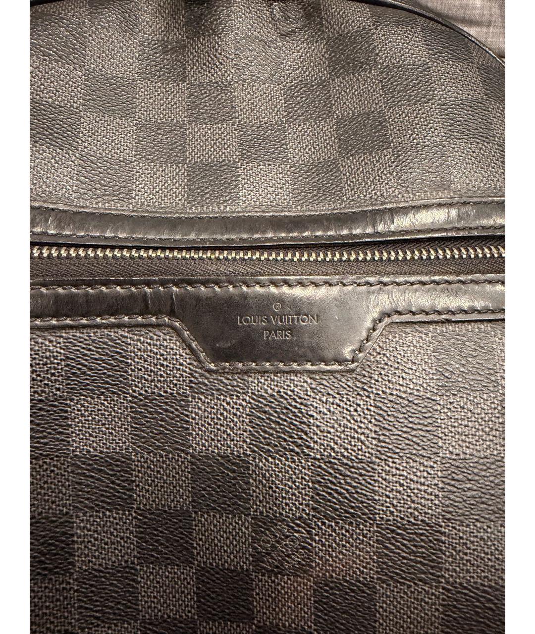 LOUIS VUITTON Черный рюкзак из канвы, фото 5