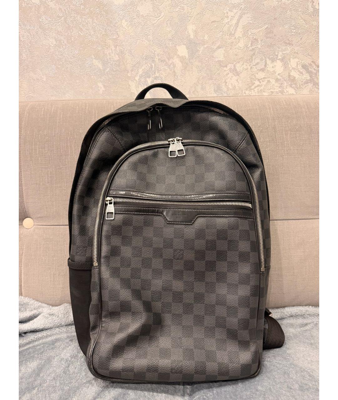 LOUIS VUITTON Черный рюкзак из канвы, фото 9