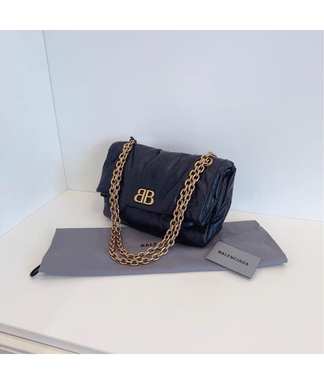 BALENCIAGA Черная кожаная сумка через плечо, фото 3