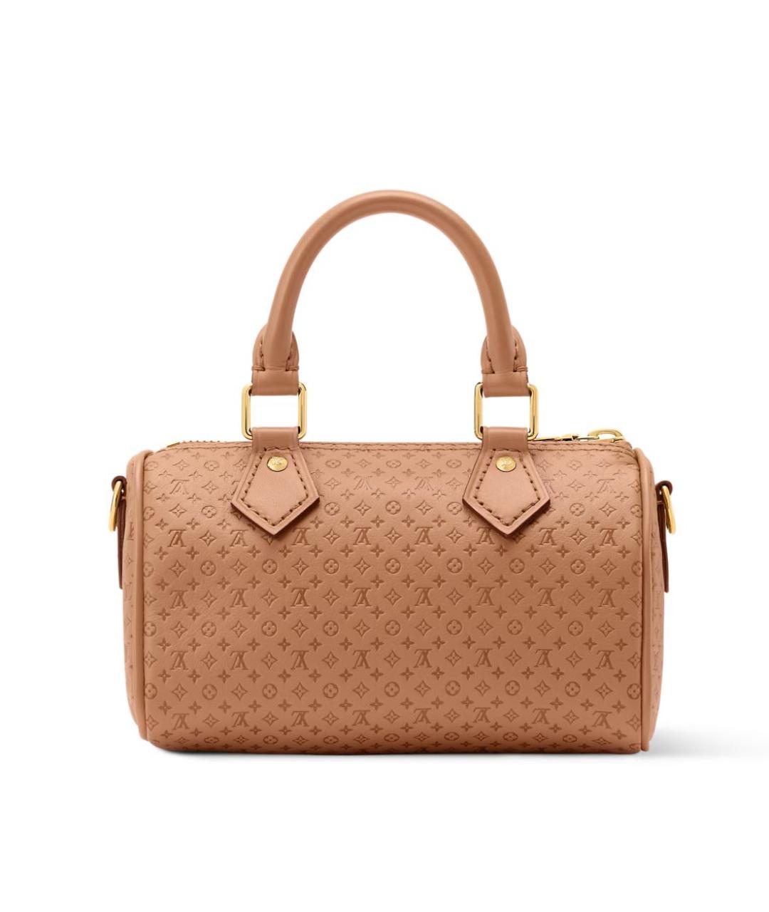 LOUIS VUITTON Коричневая кожаная сумка с короткими ручками, фото 4