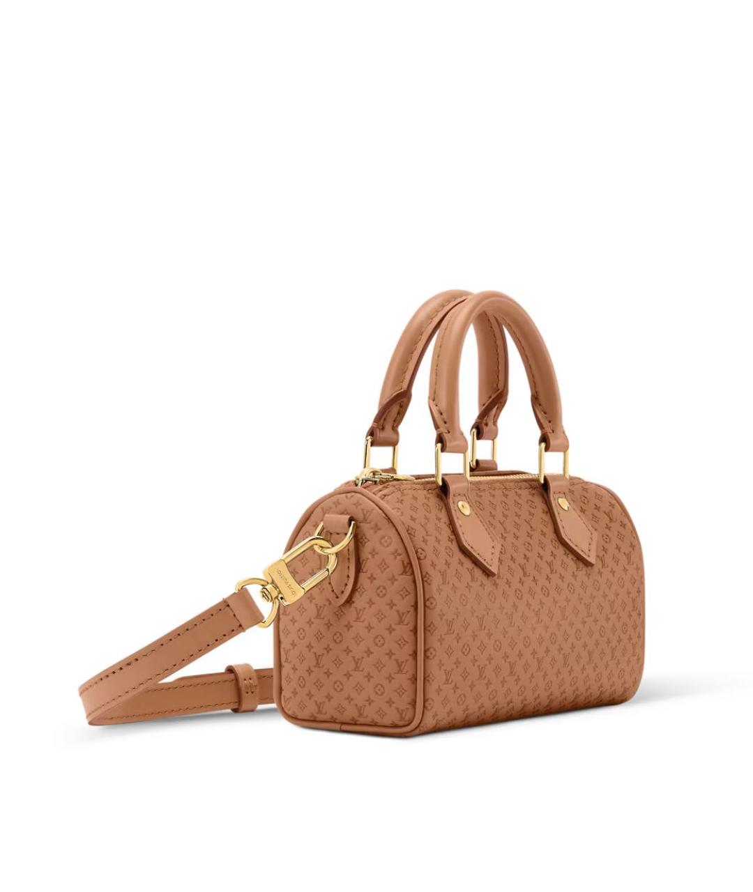 LOUIS VUITTON Коричневая кожаная сумка с короткими ручками, фото 2