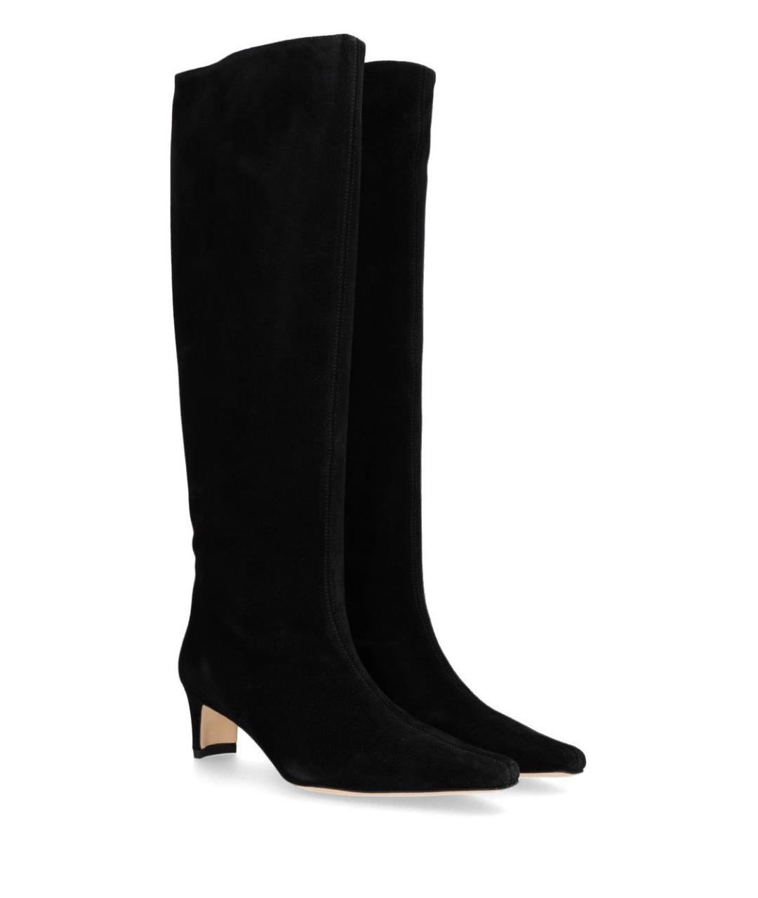 STAUD Черные кожаные сапоги, фото 2
