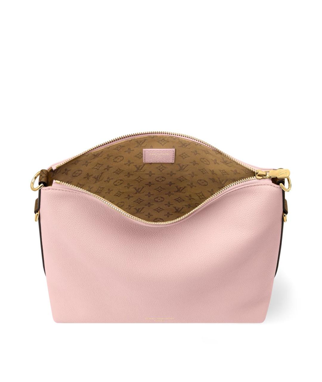 LOUIS VUITTON Розовая кожаная сумка с короткими ручками, фото 3