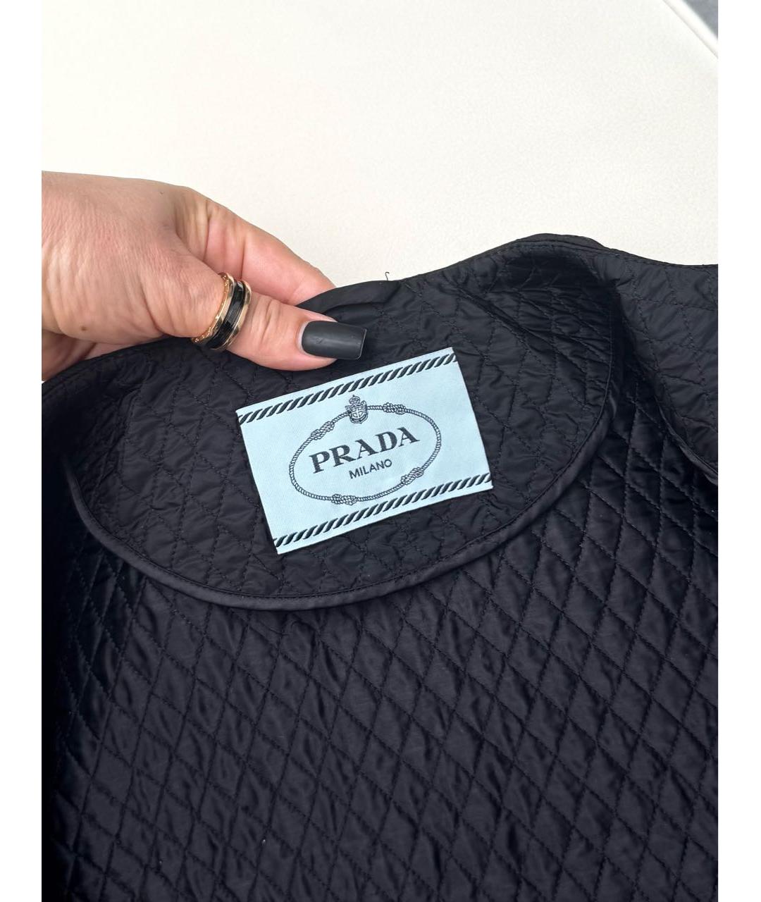 PRADA Черная нейлоновая куртка, фото 3