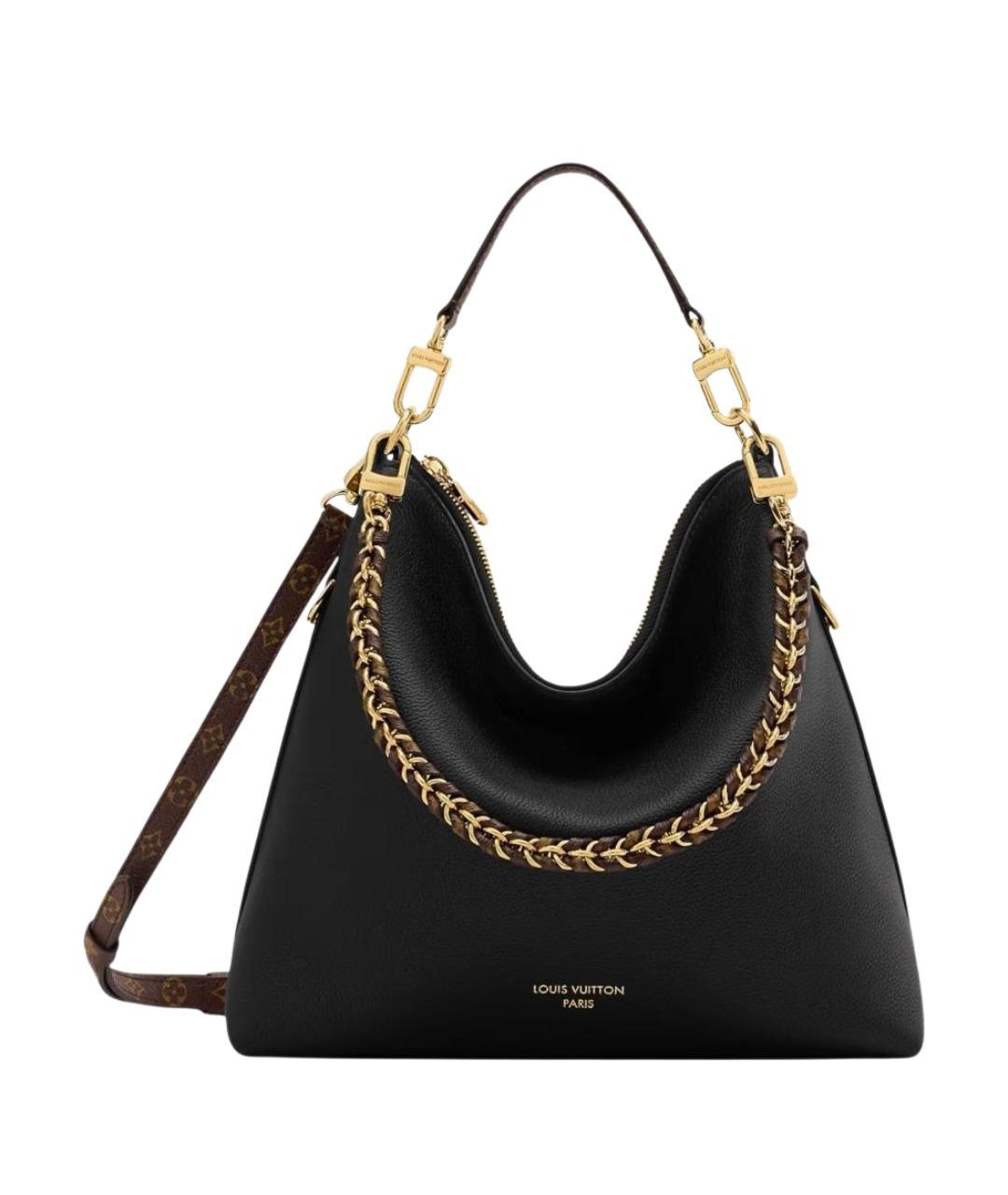 LOUIS VUITTON Черная кожаная сумка тоут, фото 1