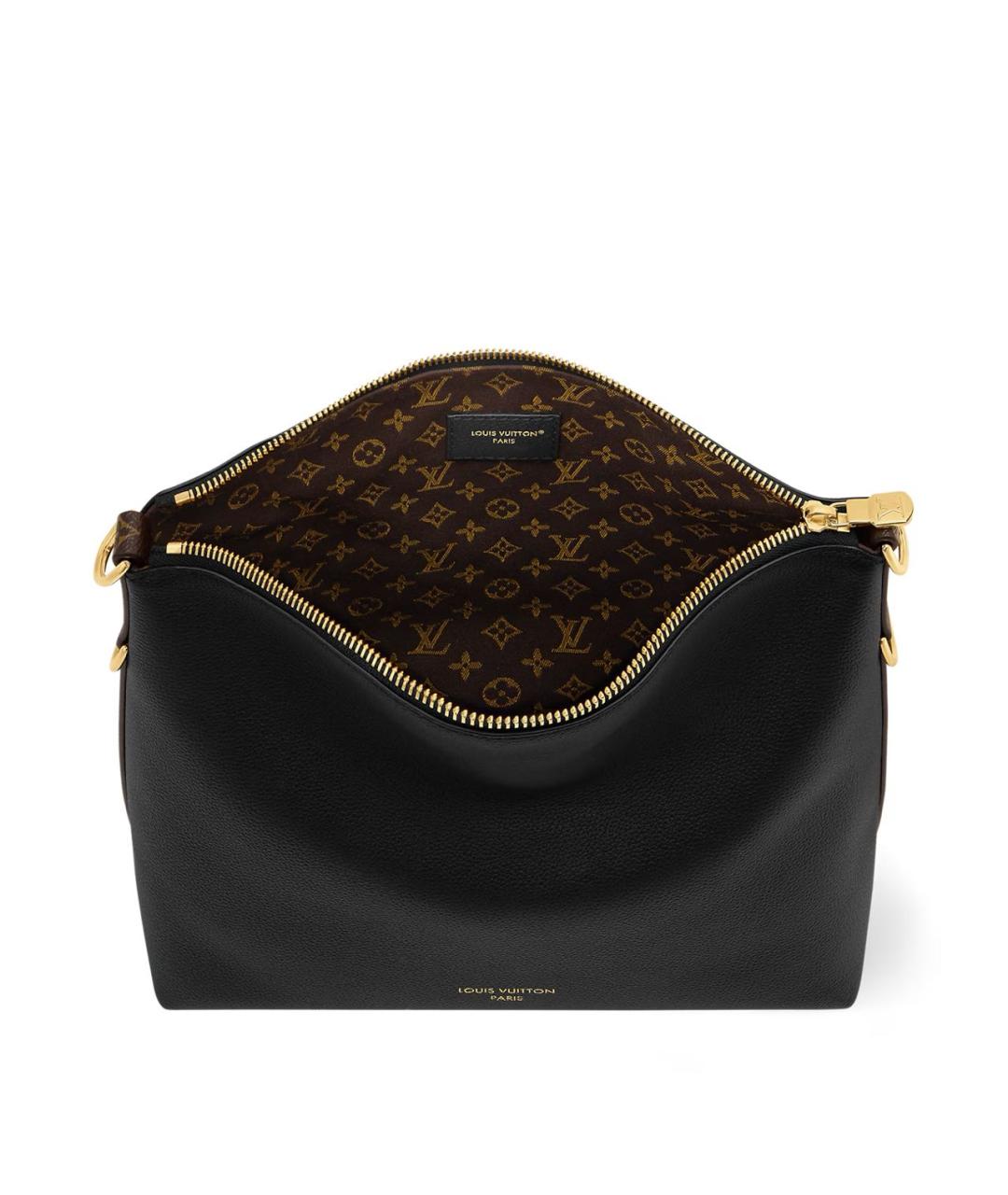 LOUIS VUITTON Черная кожаная сумка тоут, фото 3