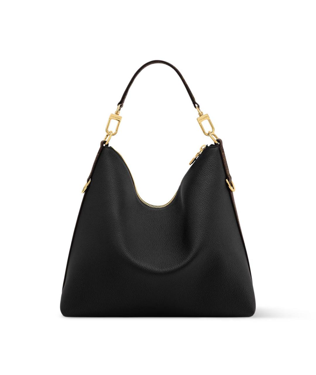 LOUIS VUITTON Черная кожаная сумка тоут, фото 4