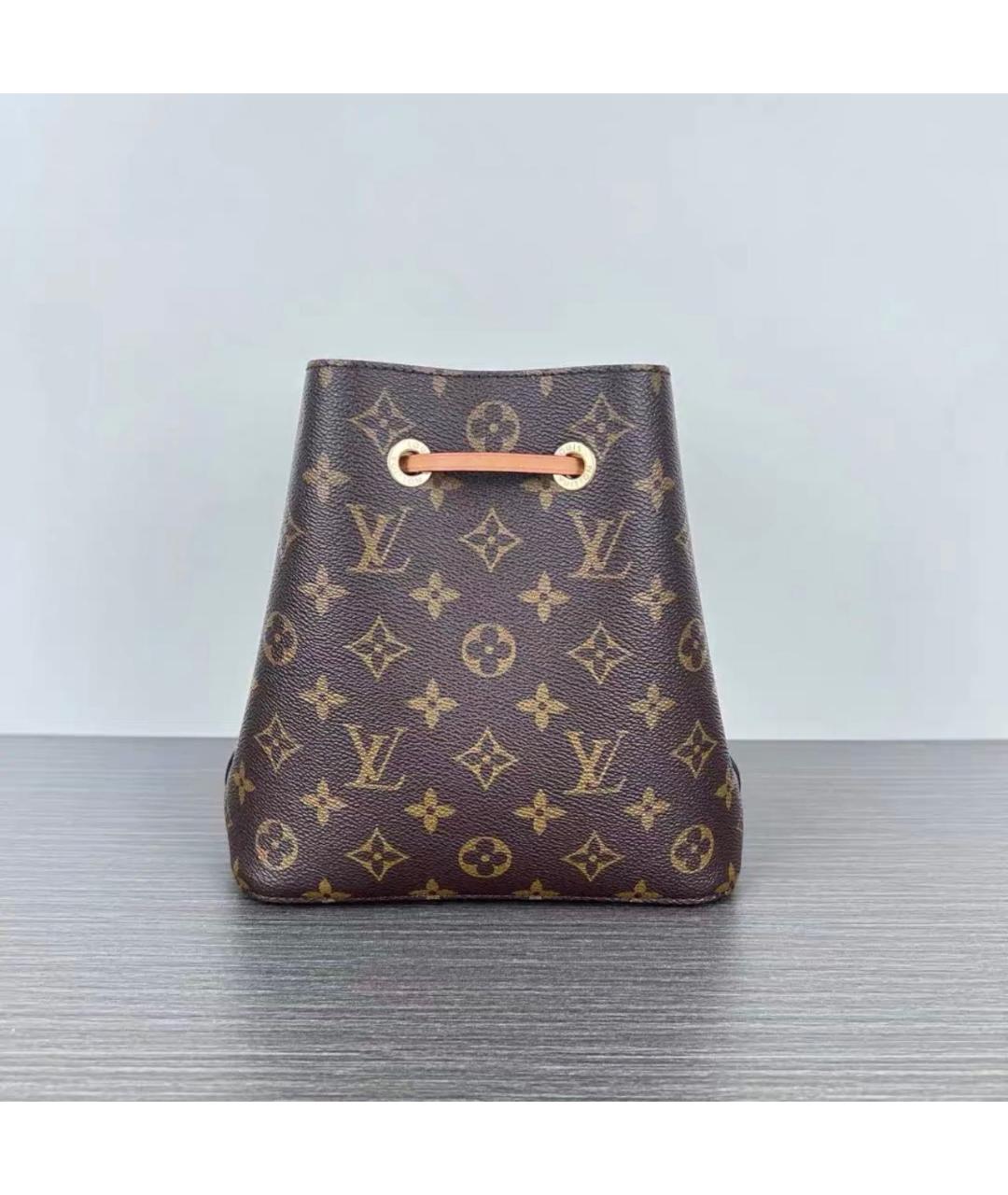 LOUIS VUITTON Коричневая кожаная сумка через плечо, фото 4