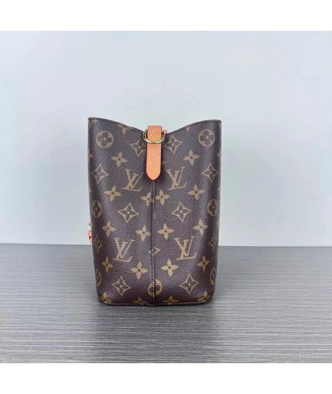 LOUIS VUITTON Коричневая кожаная сумка через плечо, фото 3