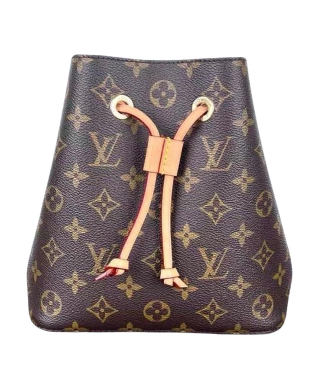 LOUIS VUITTON Коричневая кожаная сумка через плечо, фото 1