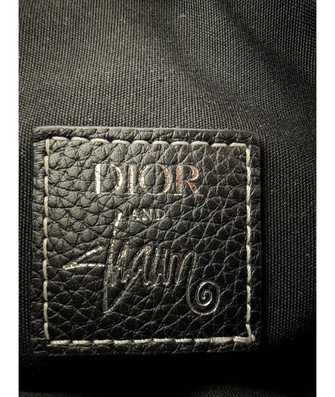 CHRISTIAN DIOR Черная кожаная сумка на плечо, фото 7