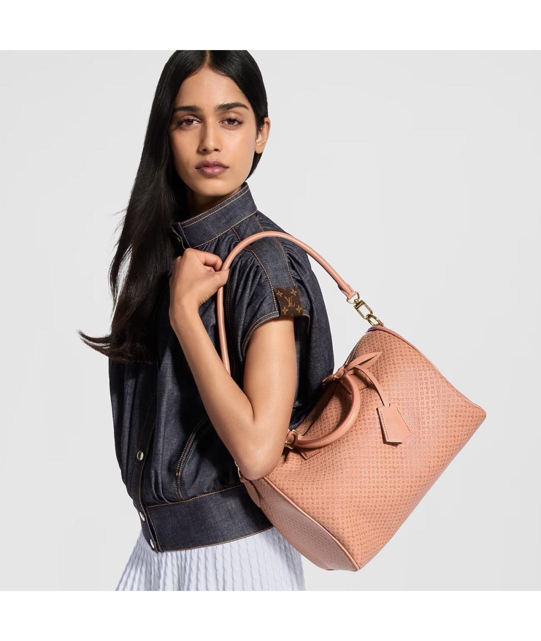 LOUIS VUITTON Коричневая кожаная сумка тоут, фото 5