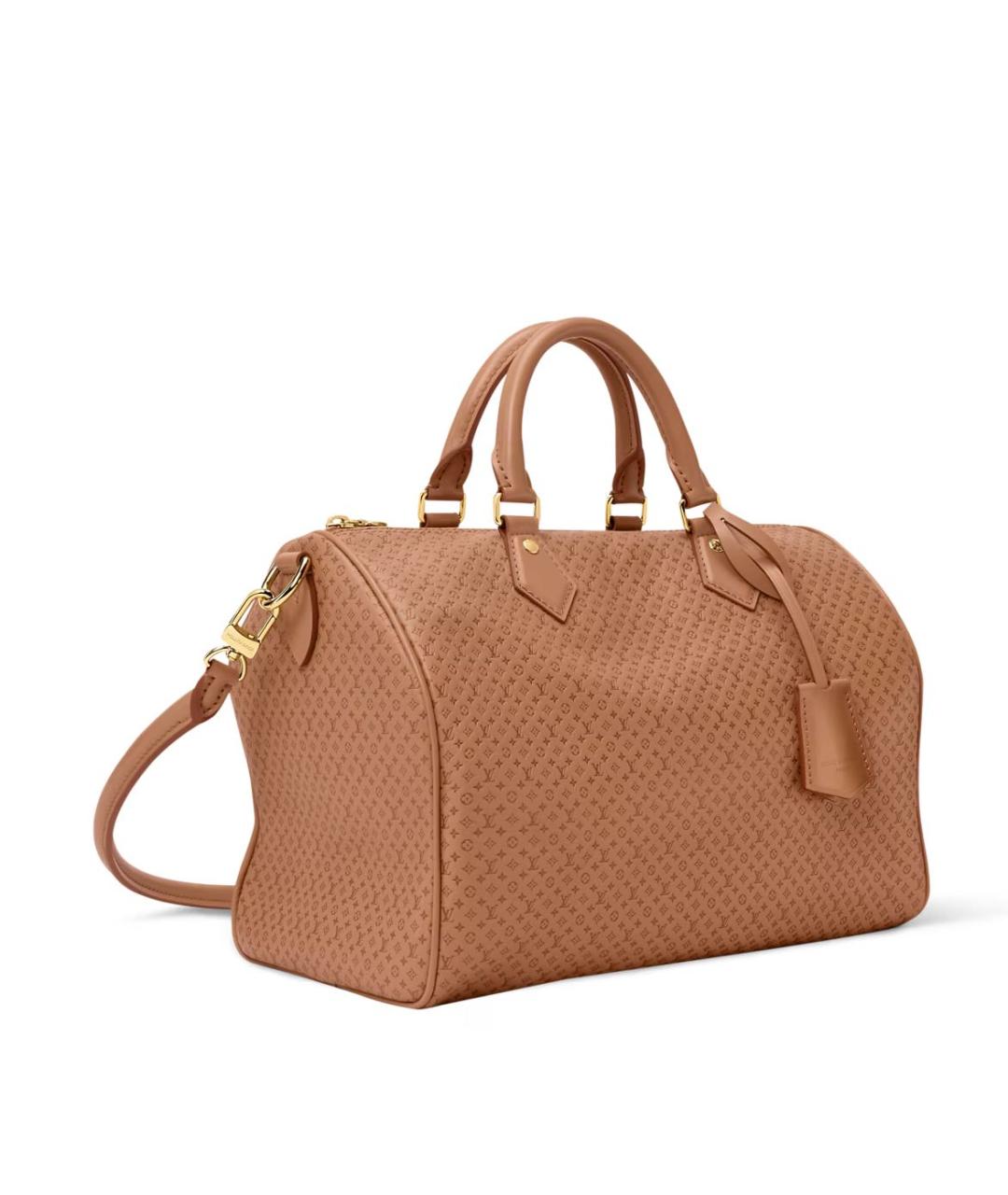 LOUIS VUITTON Коричневая кожаная сумка тоут, фото 2
