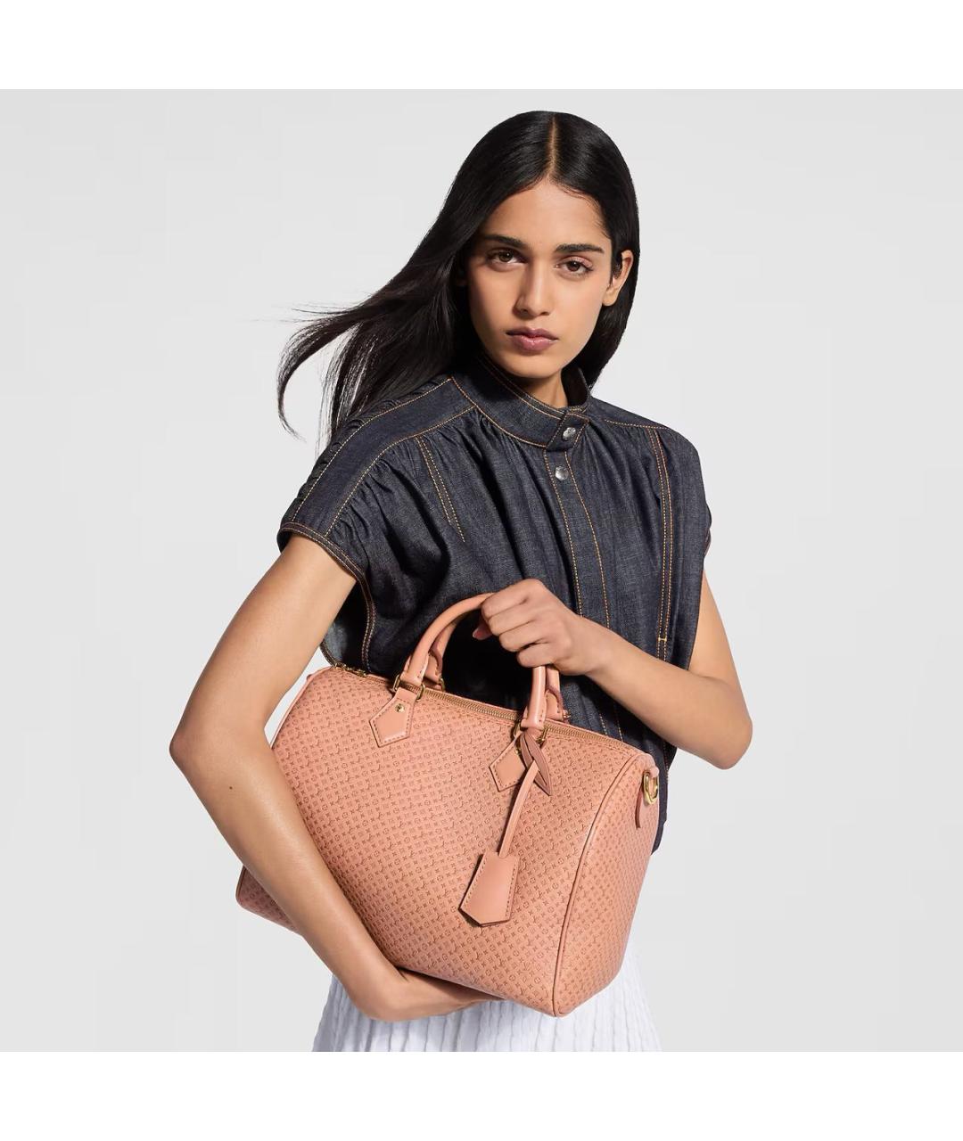 LOUIS VUITTON Коричневая кожаная сумка тоут, фото 4