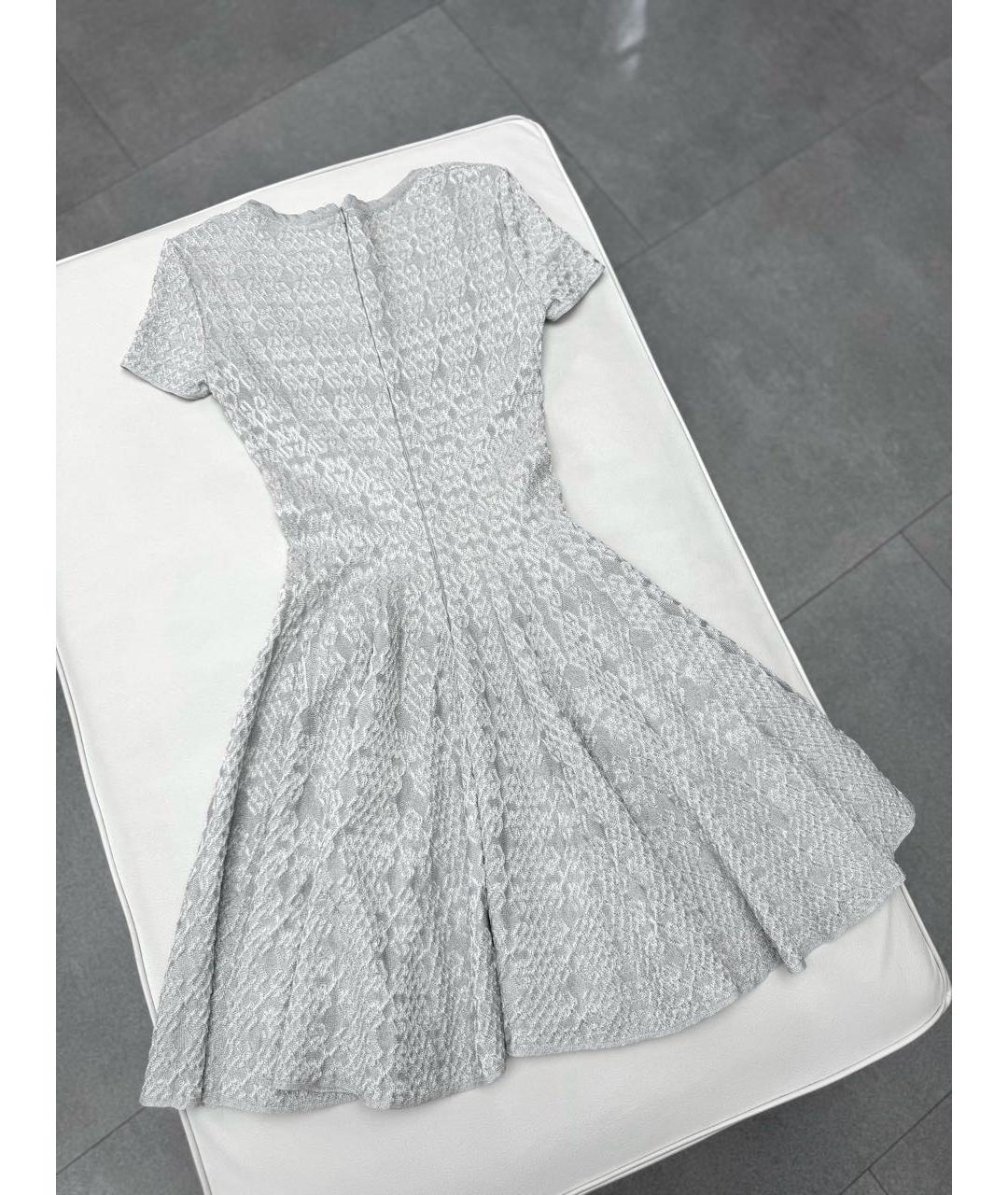 ALAIA Серое вискозное коктейльное платье, фото 2