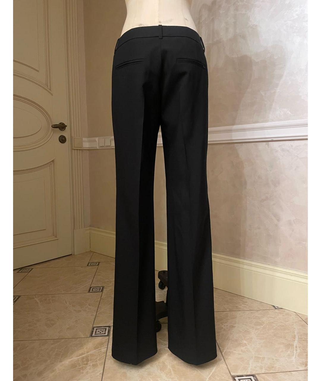 CHRISTIAN DIOR Черные шерстяные прямые брюки, фото 3
