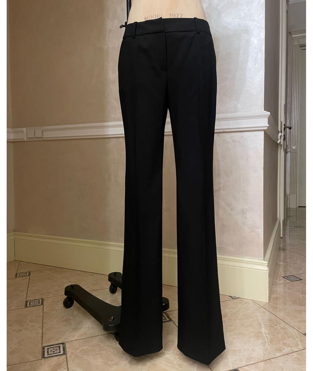 CHRISTIAN DIOR Черные шерстяные прямые брюки, фото 8