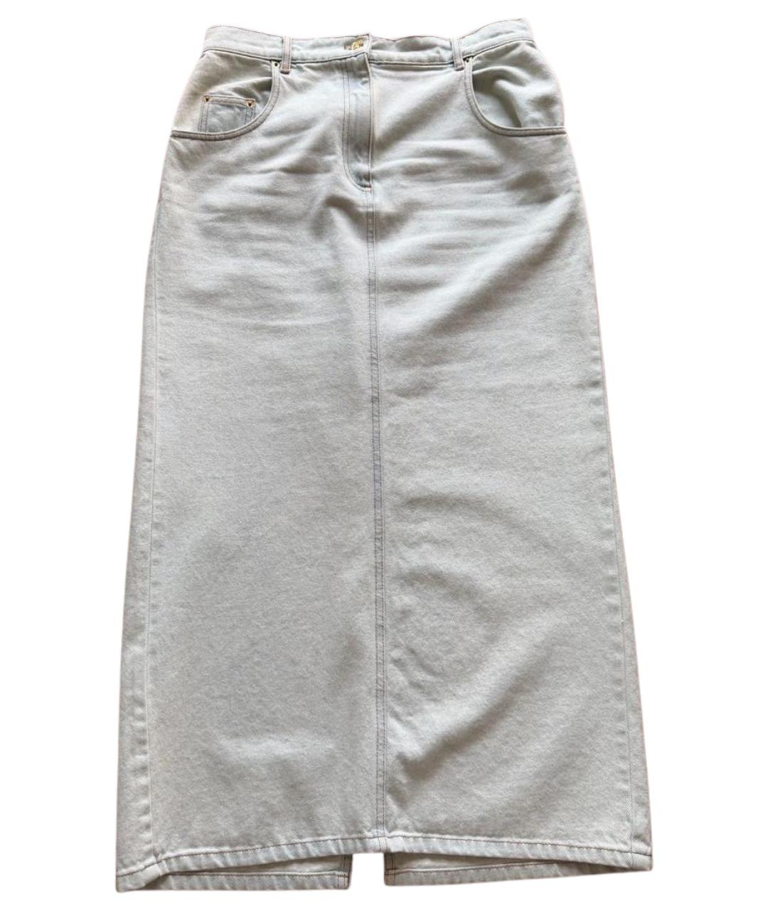 NINA RICCI Голубая деним юбка макси, фото 1