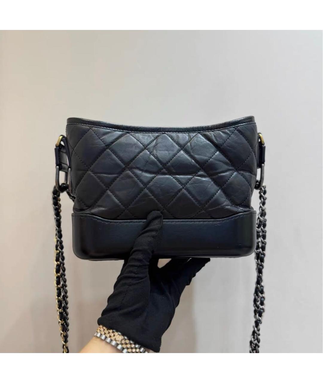 CHANEL Черная кожаная сумка через плечо, фото 3