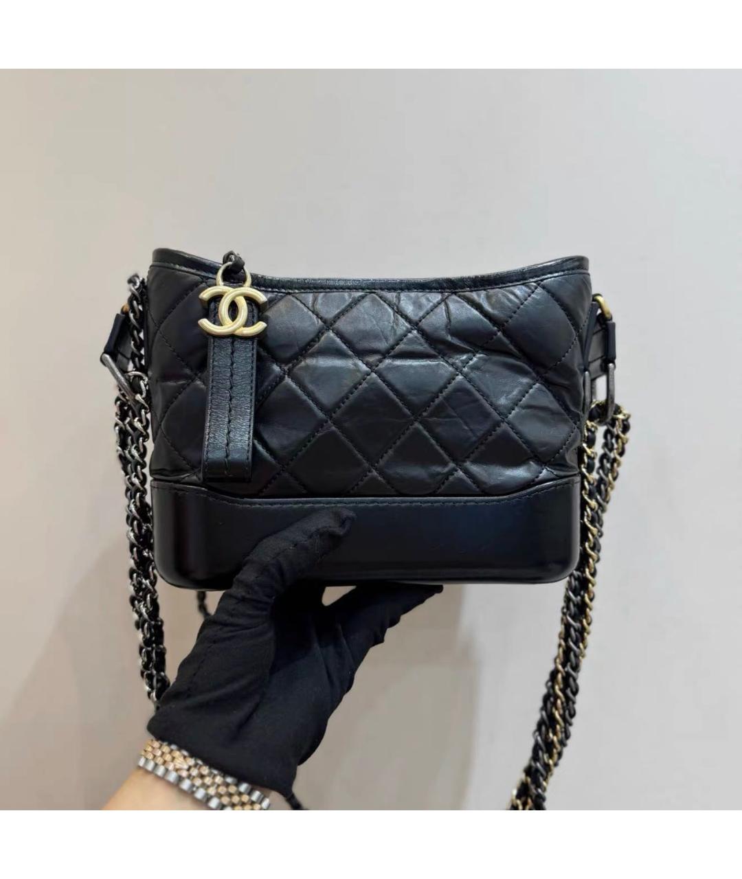 CHANEL Черная кожаная сумка через плечо, фото 2