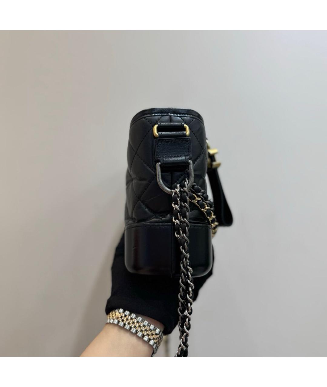 CHANEL Черная кожаная сумка через плечо, фото 4