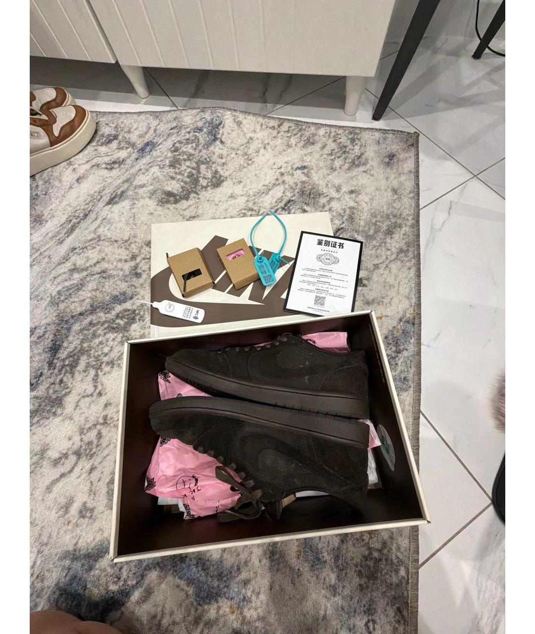 NIKE Коричневые замшевые низкие кроссовки / кеды, фото 5