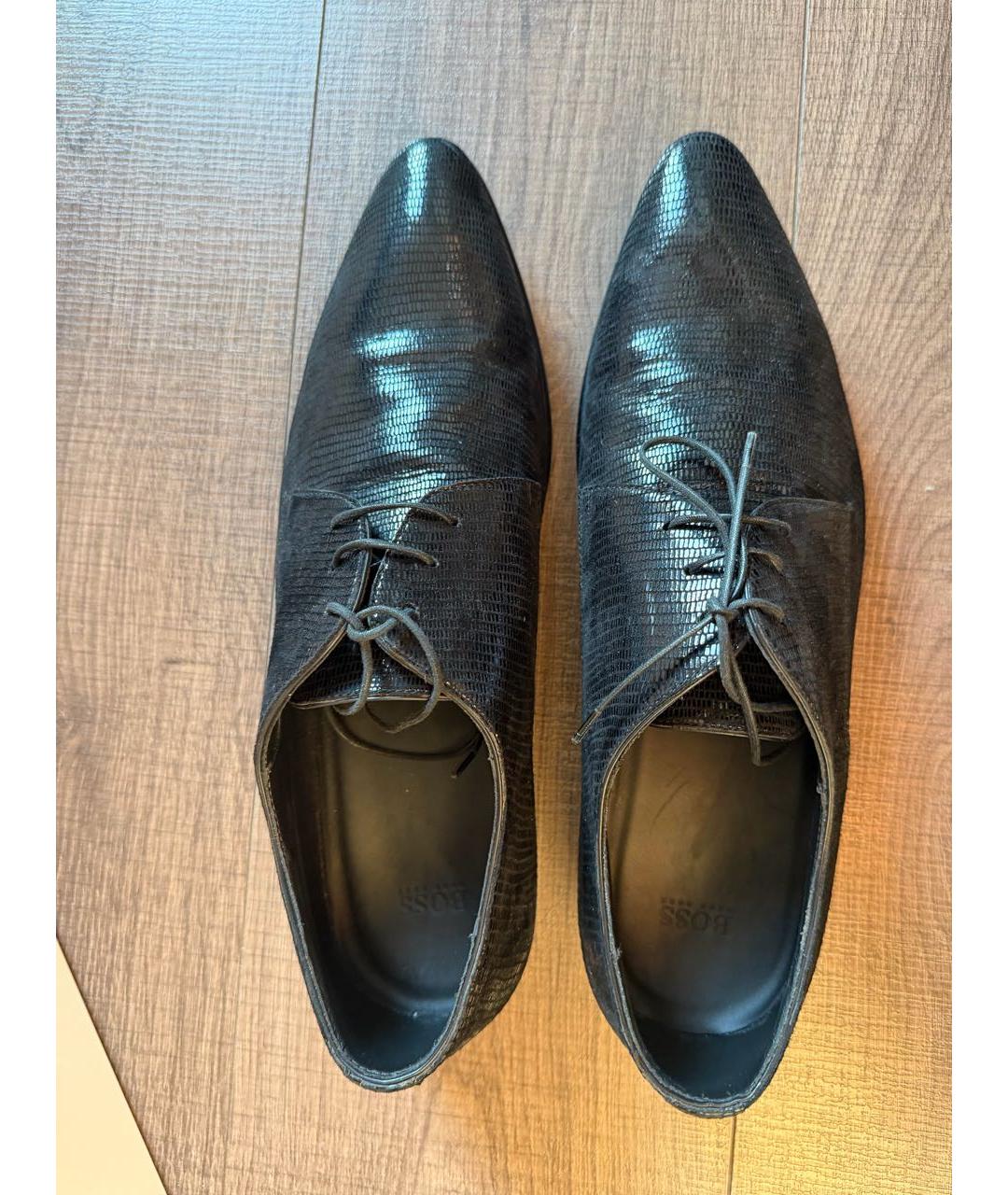 HUGO BOSS Черные кожаные туфли, фото 3