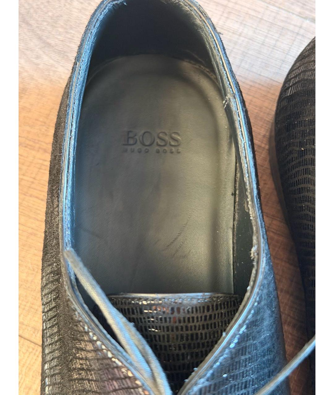 HUGO BOSS Черные кожаные туфли, фото 8