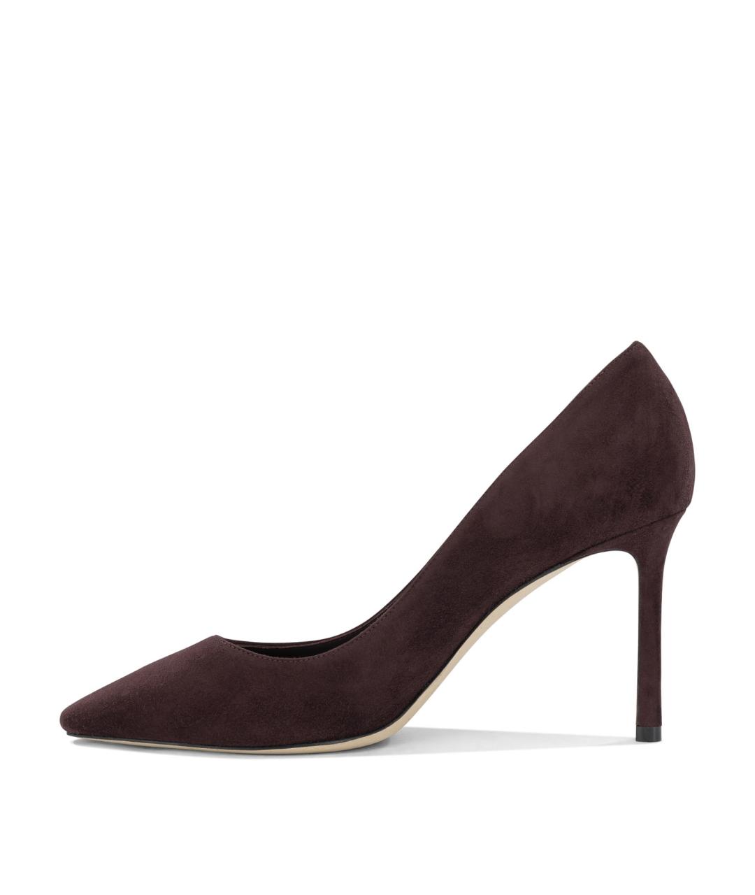JIMMY CHOO Бордовые кожаные туфли, фото 3