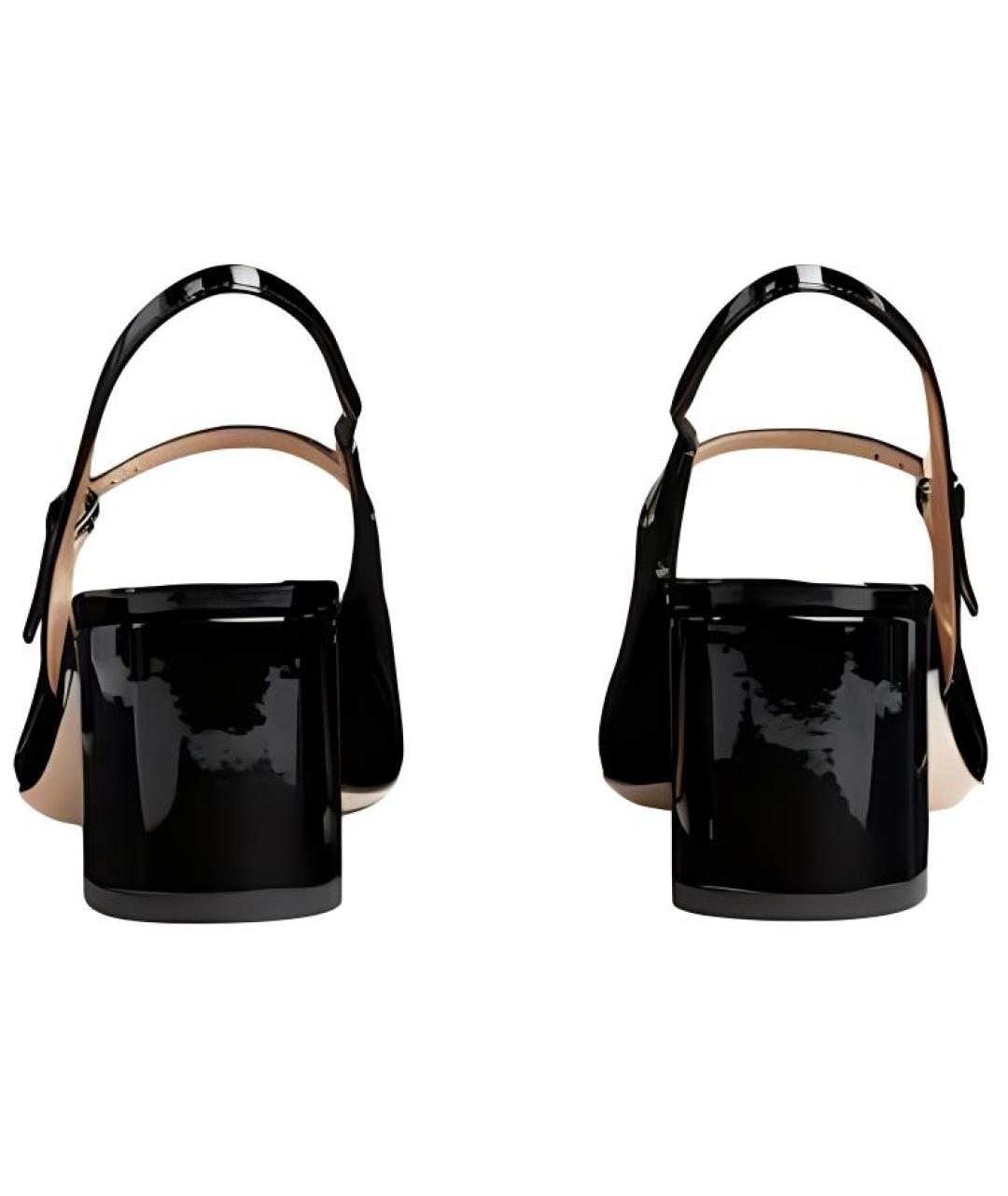GUCCI Черные кожаные босоножки, фото 5