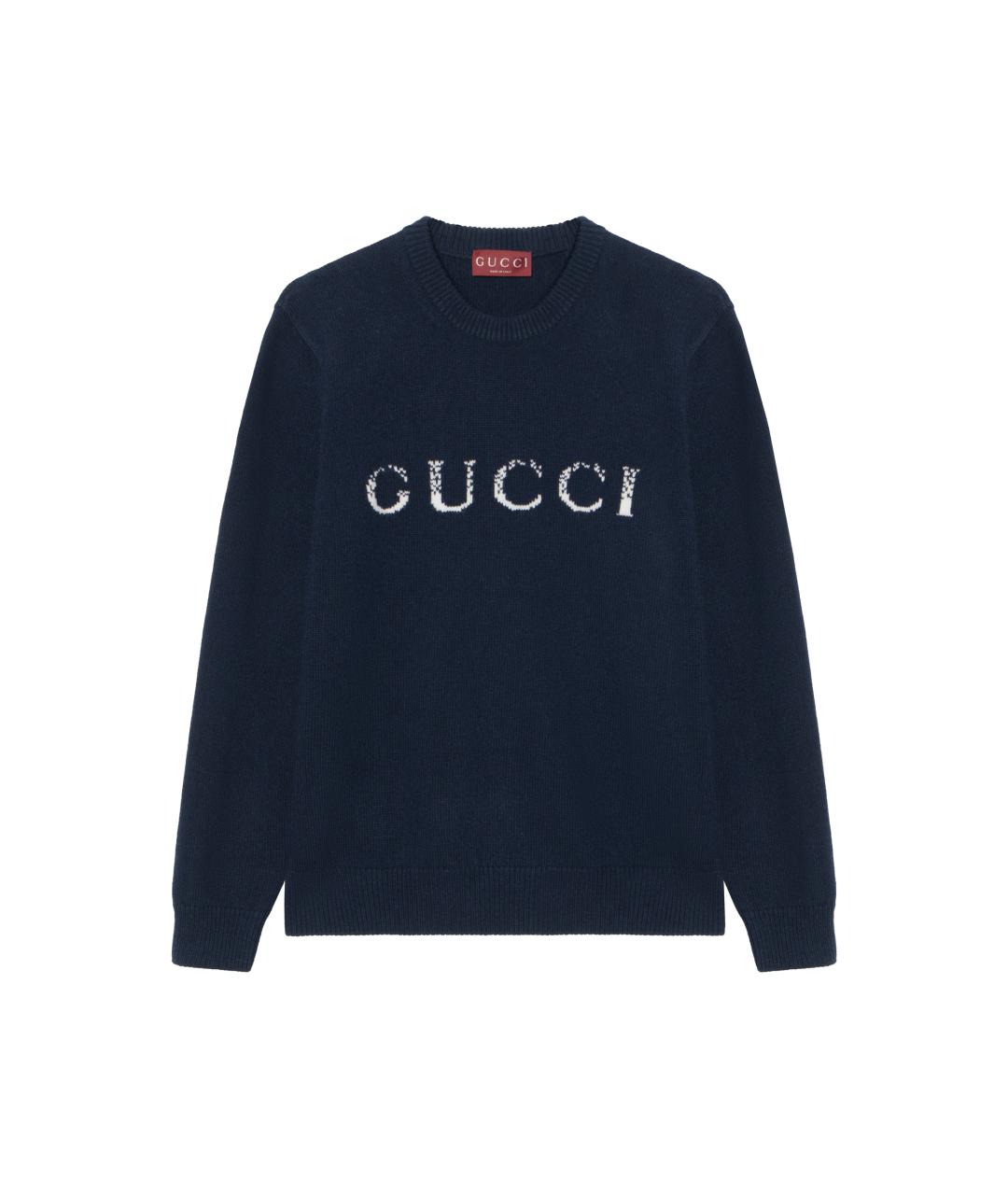 GUCCI Темно-синий джемпер / свитер, фото 1
