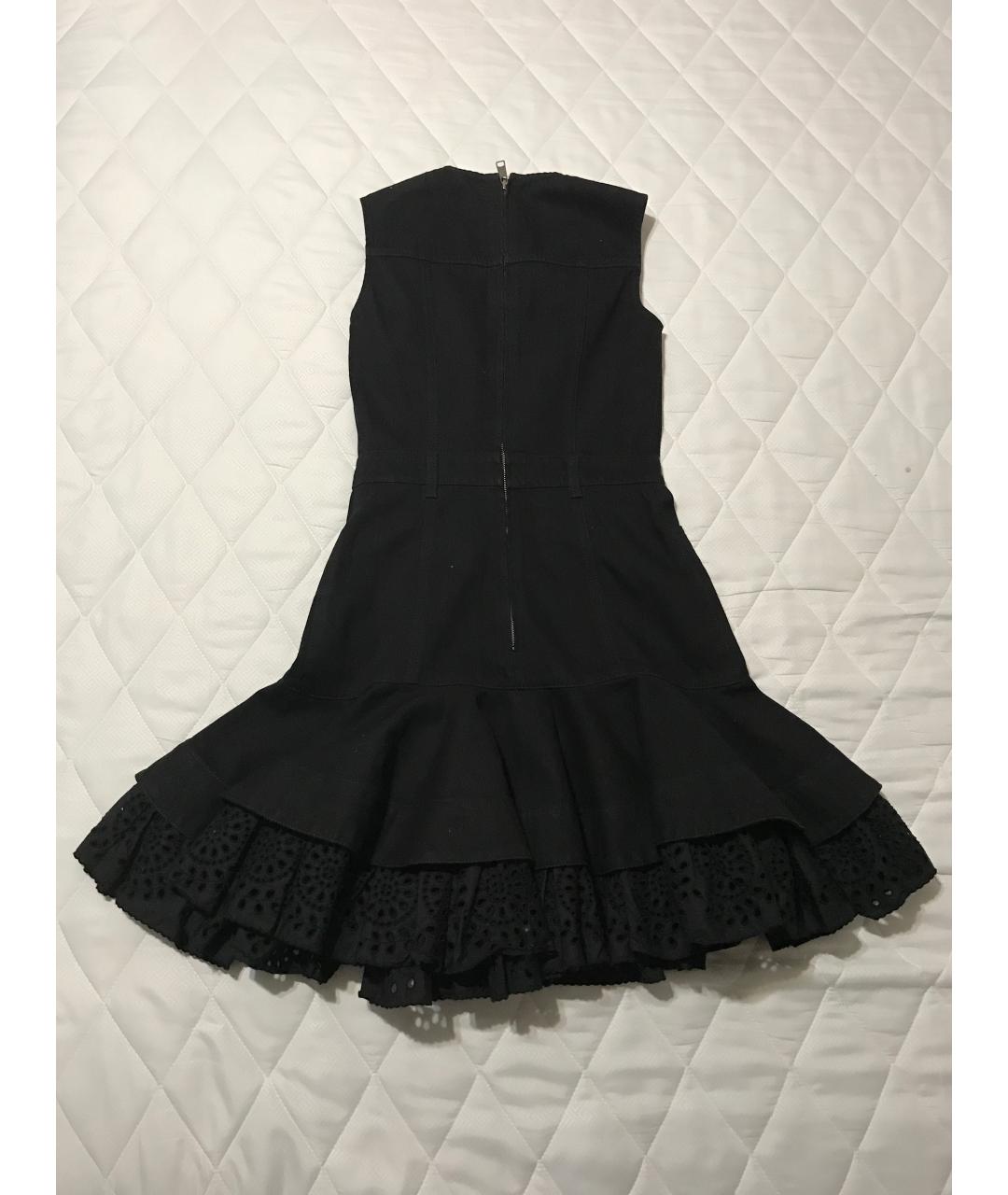 ALEXANDER MCQUEEN Черное деним повседневное платье, фото 2