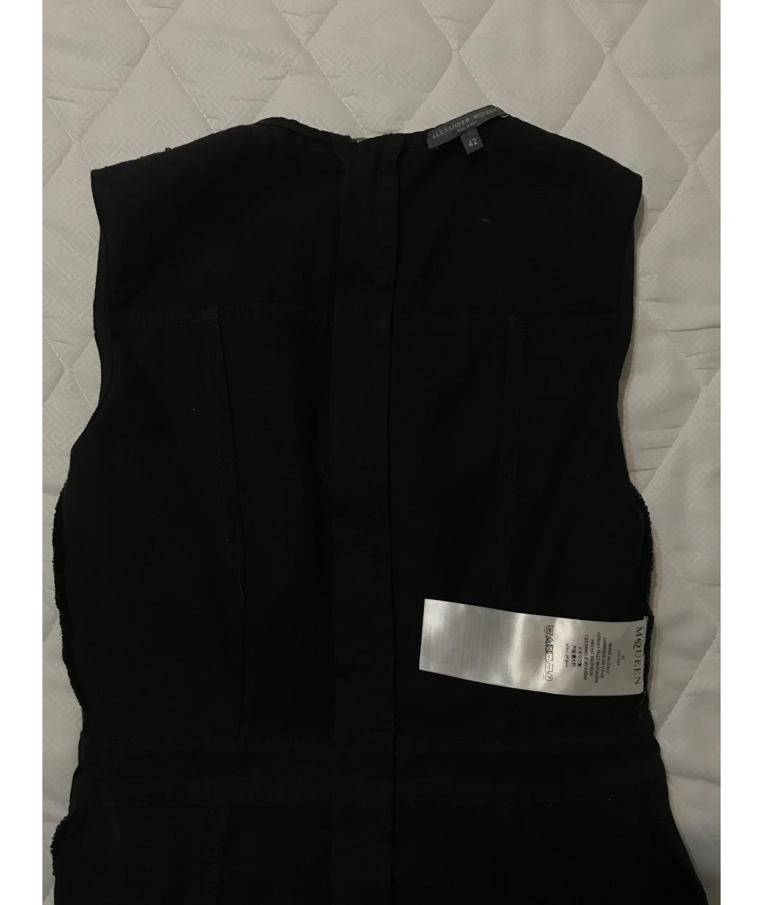 ALEXANDER MCQUEEN Черное деним повседневное платье, фото 3