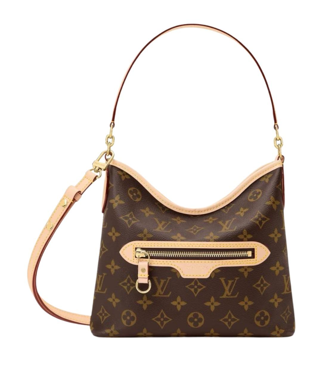 LOUIS VUITTON Коричневая кожаная сумка с короткими ручками, фото 1
