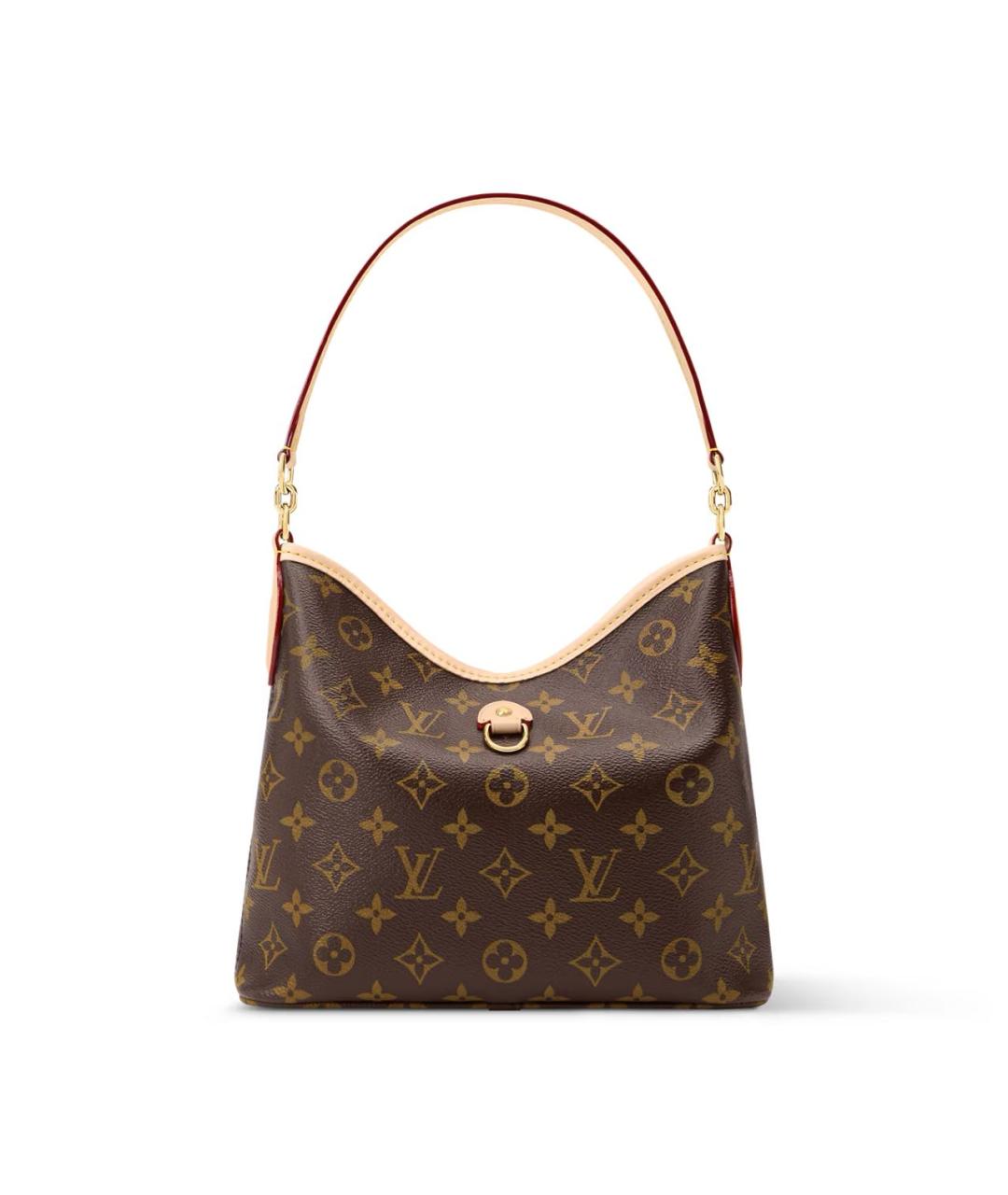 LOUIS VUITTON Коричневая кожаная сумка с короткими ручками, фото 4