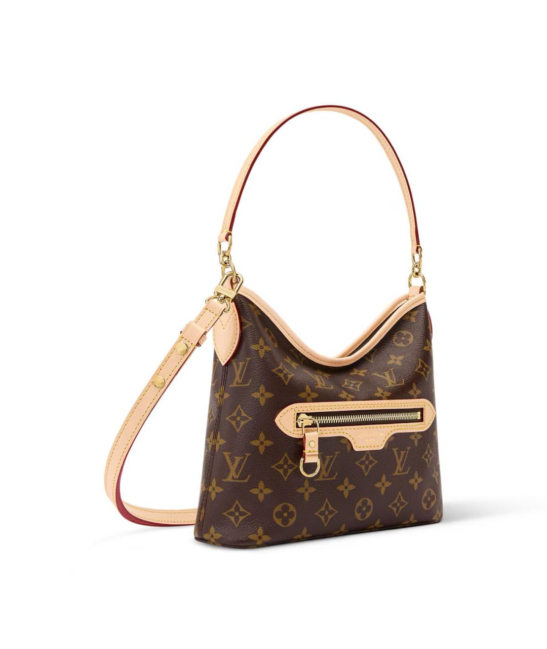 LOUIS VUITTON Коричневая кожаная сумка с короткими ручками, фото 2