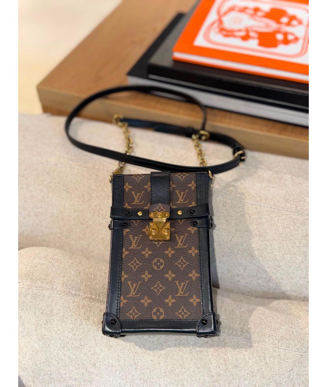 LOUIS VUITTON Коричневая кожаная сумка через плечо, фото 2
