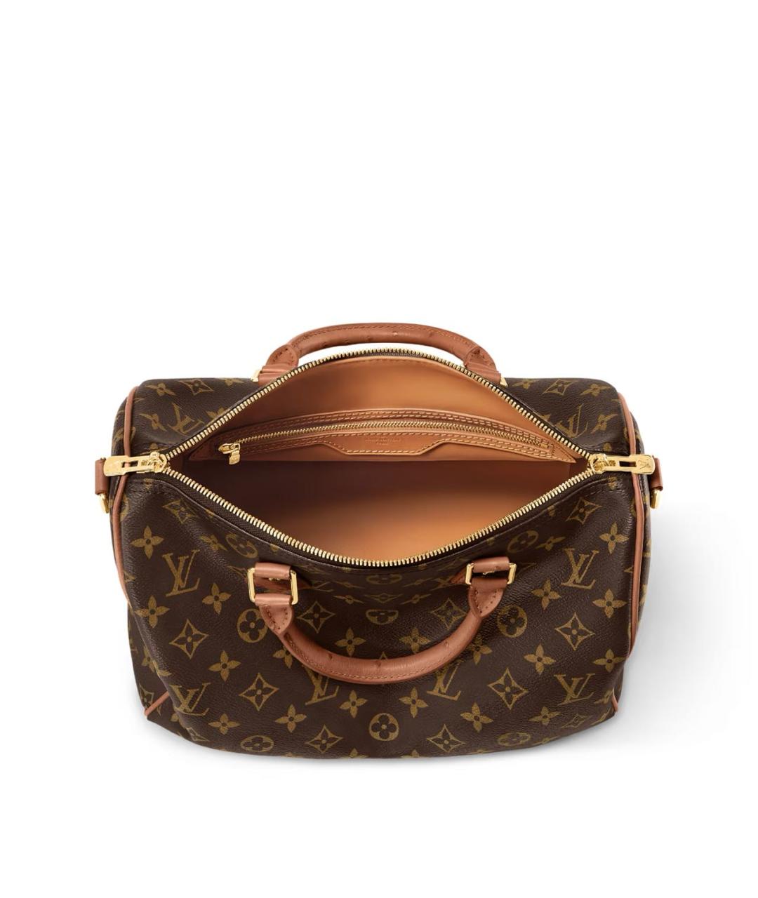 LOUIS VUITTON Коричневая кожаная сумка тоут, фото 3