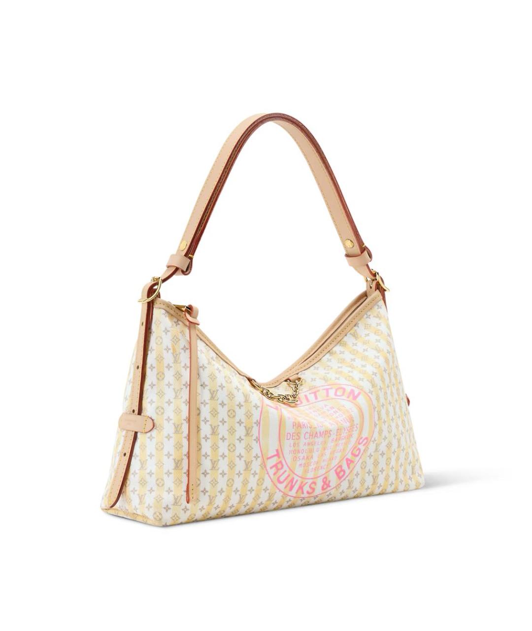 LOUIS VUITTON Бежевая сумка с короткими ручками, фото 2