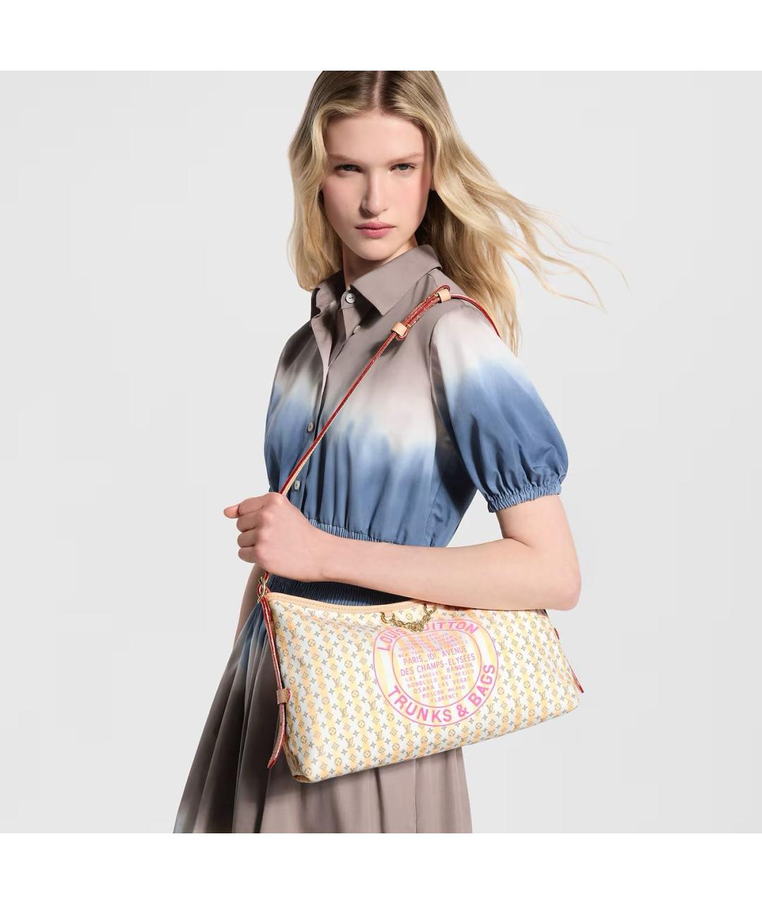LOUIS VUITTON Бежевая сумка с короткими ручками, фото 5