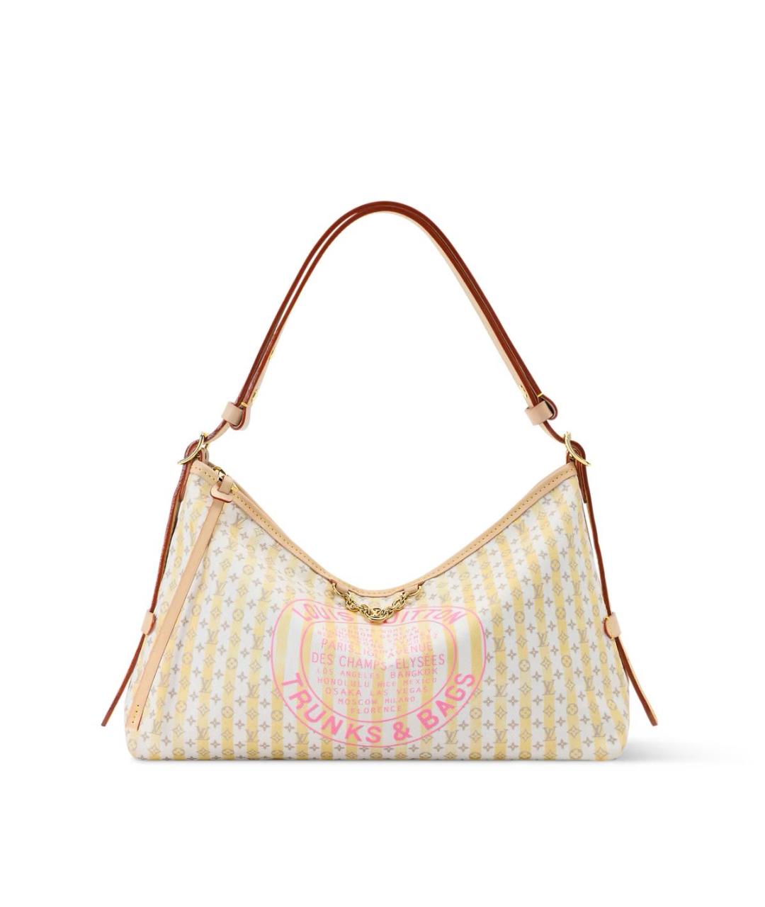 LOUIS VUITTON Бежевая сумка с короткими ручками, фото 6
