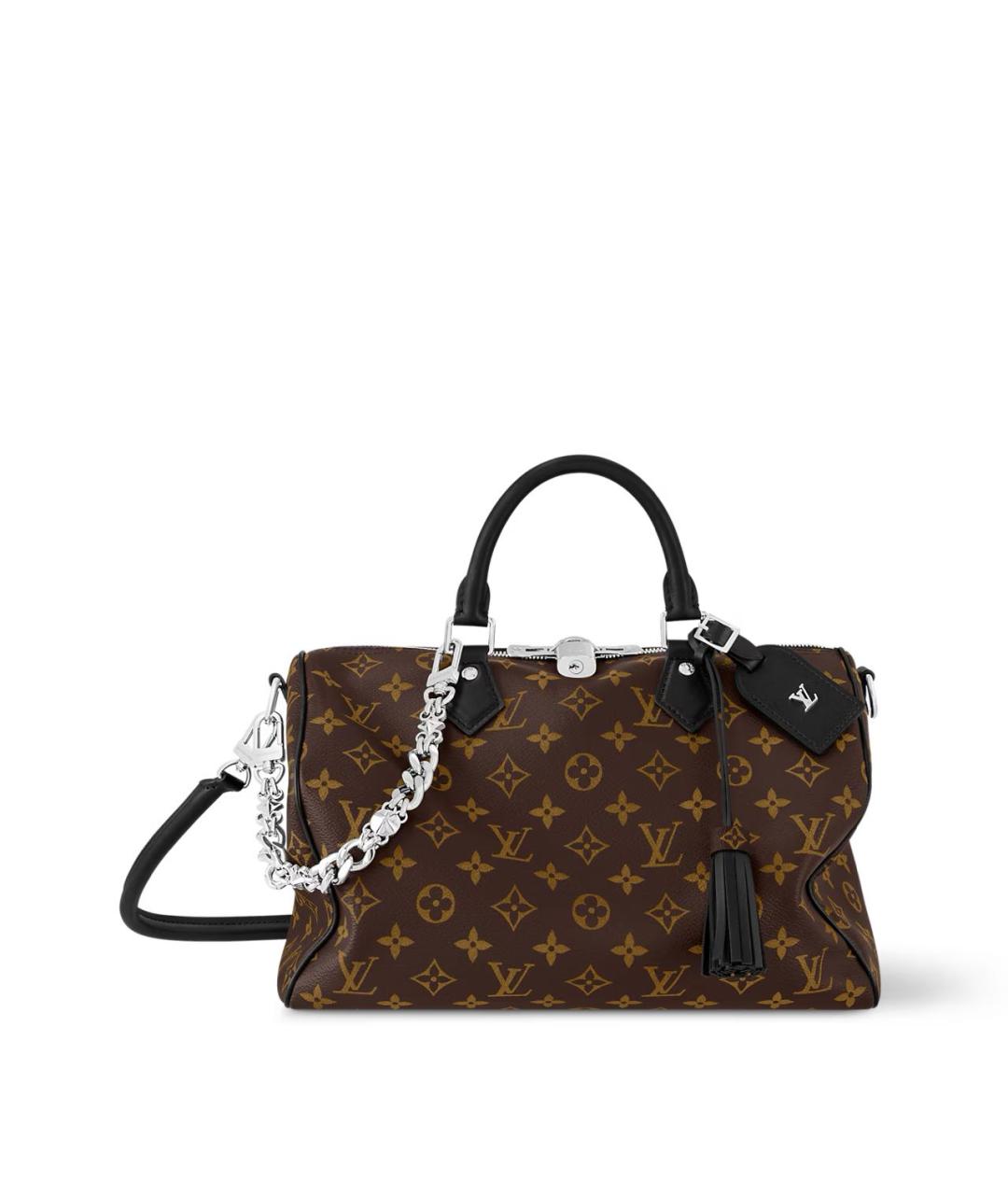 LOUIS VUITTON Коричневая кожаная сумка тоут, фото 5