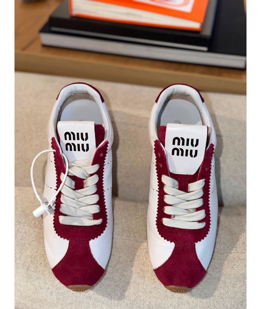 MIU MIU Мульти кожаные кеды, фото 2
