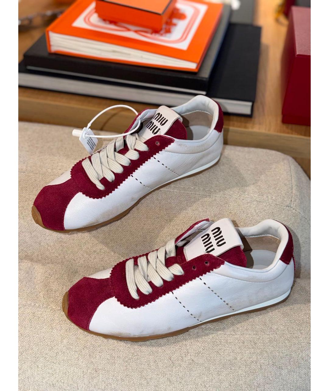 MIU MIU Мульти кожаные кеды, фото 3